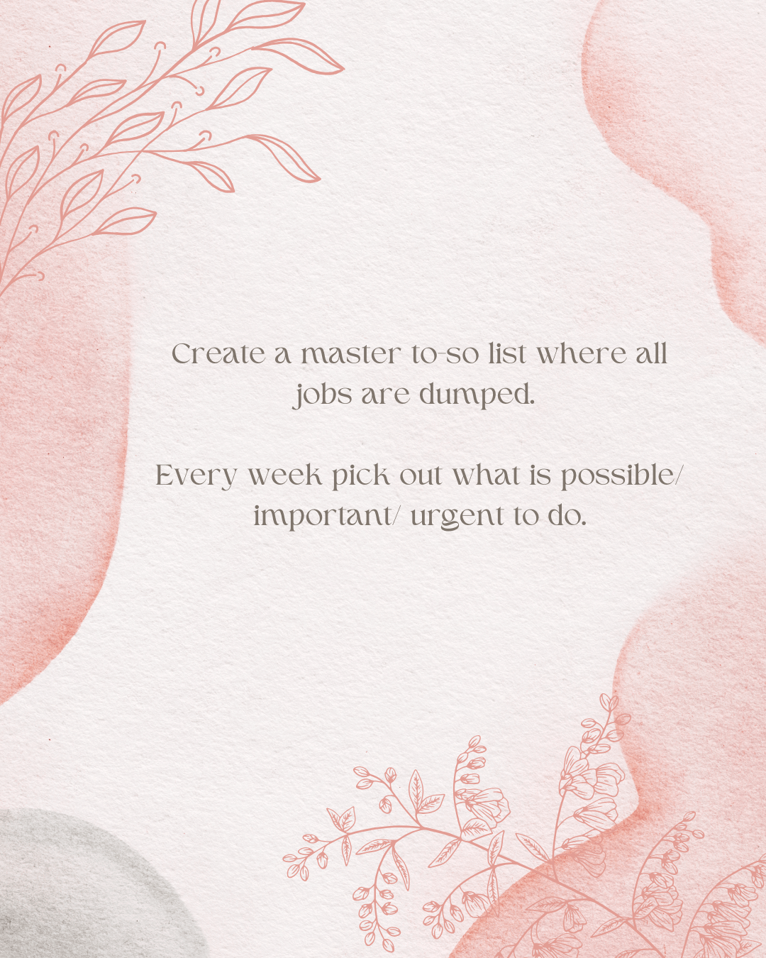 Create a master to-do list